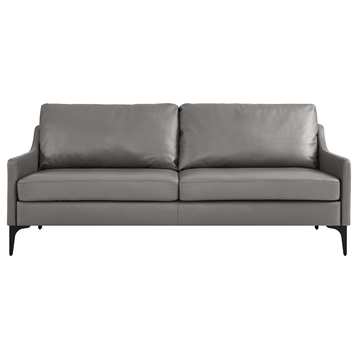 Modway - Corland Leather Sofa by Modway  Living Room Sofas and Armchairs Gray - EEI-6018-GRY