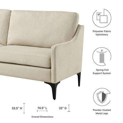 Modway Outlet Corland Upholstered Fabric Sofa by Modway  Living Room Furniture Beige - EEI-6019-BEI
