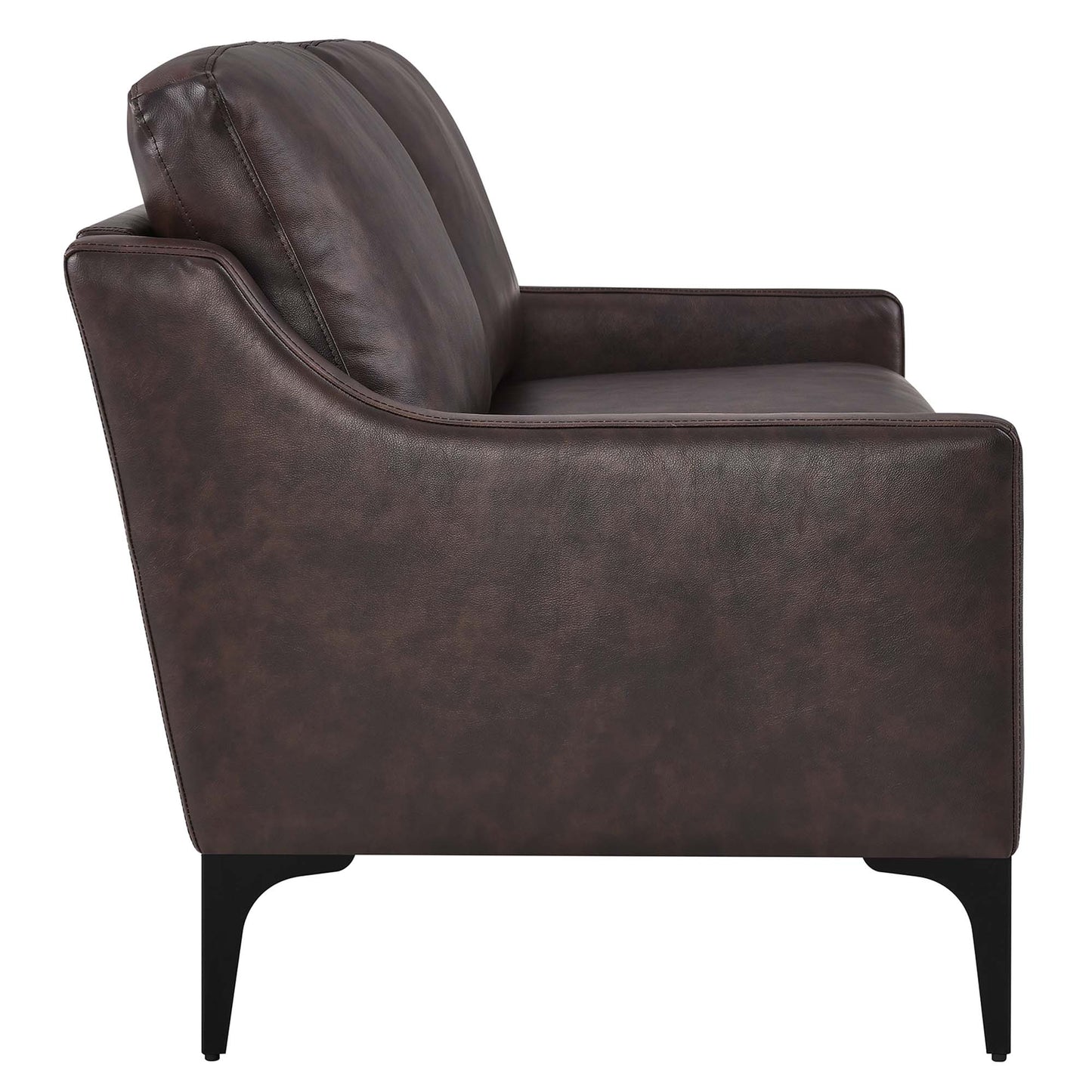 Modway Outlet Corland Leather Loveseat by Modway  Living Room Furniture Brown - EEI-6020-BRN