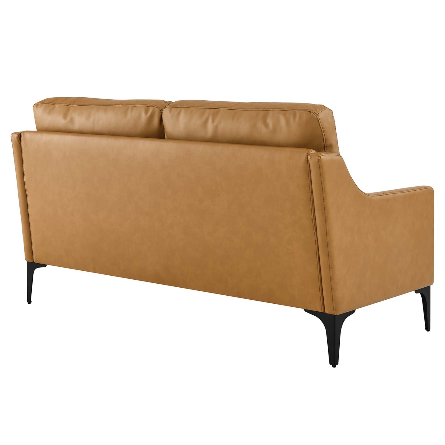 Modway - Corland Leather Loveseat by Modway  Living Room Sofas and Armchairs Brown - EEI-6020-TAN