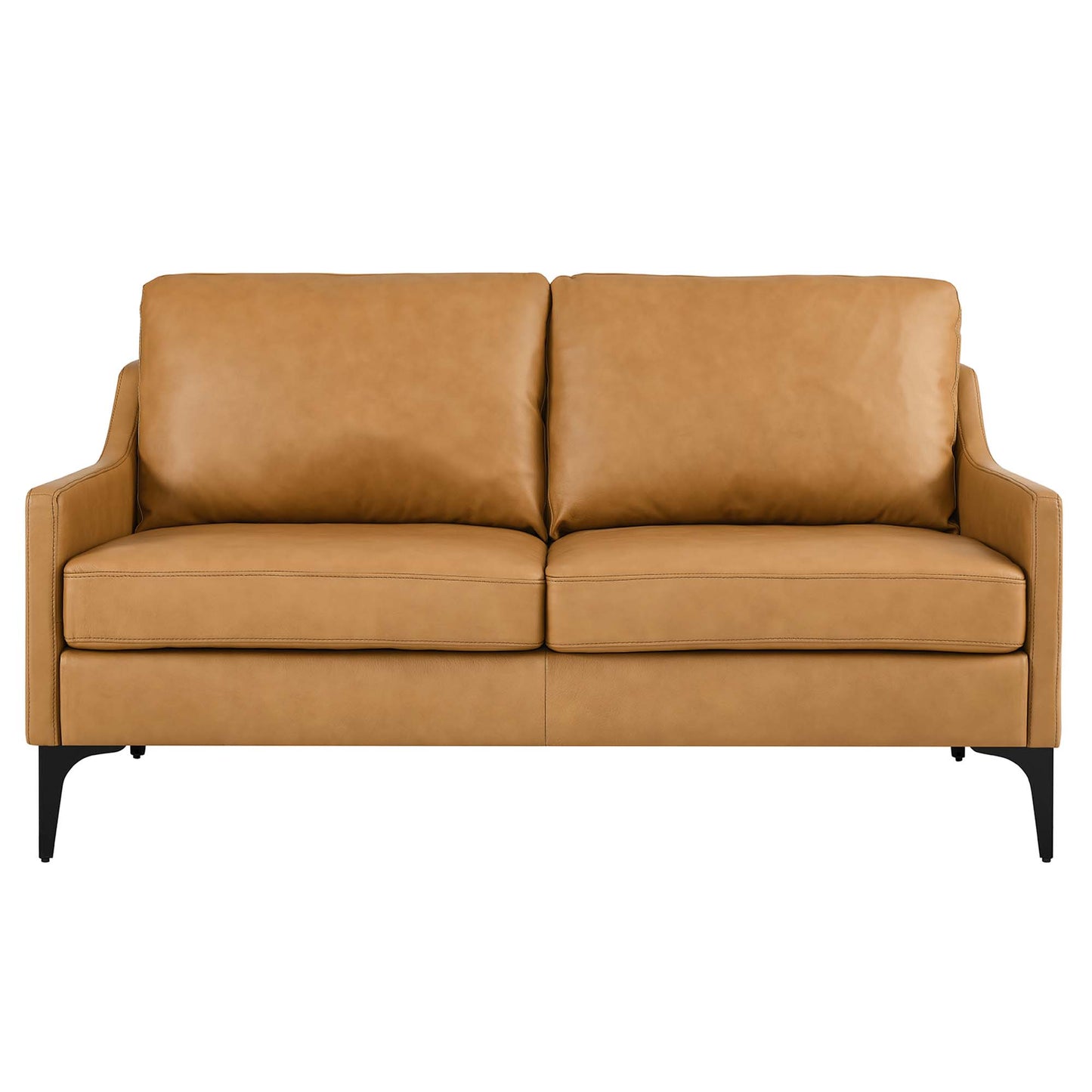 Modway - Corland Leather Loveseat by Modway  Living Room Sofas and Armchairs Brown - EEI-6020-TAN