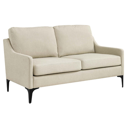 Modway Outlet Corland Upholstered Fabric Loveseat by Modway  Living Room Furniture Beige - EEI-6021-BEI