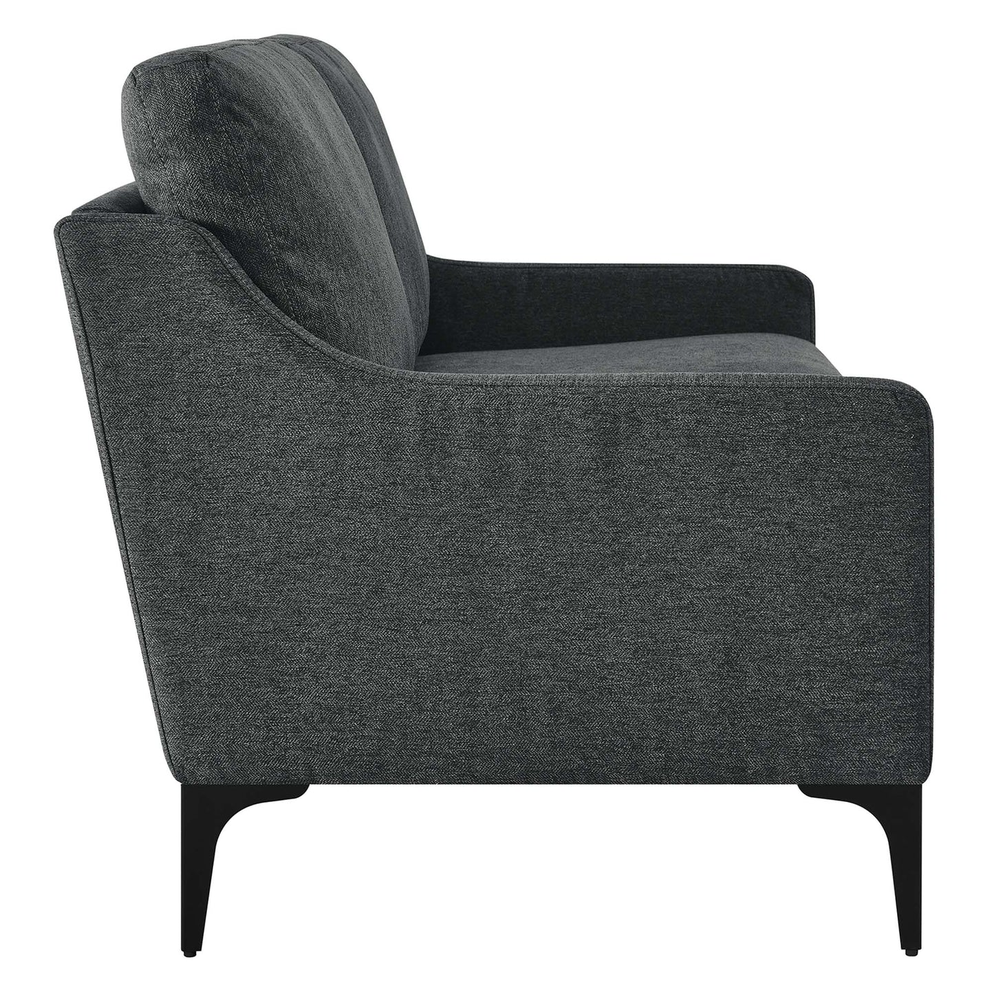 Modway Outlet Corland Upholstered Fabric Loveseat by Modway  Living Room Furniture Charcoal - EEI-6021-CHA