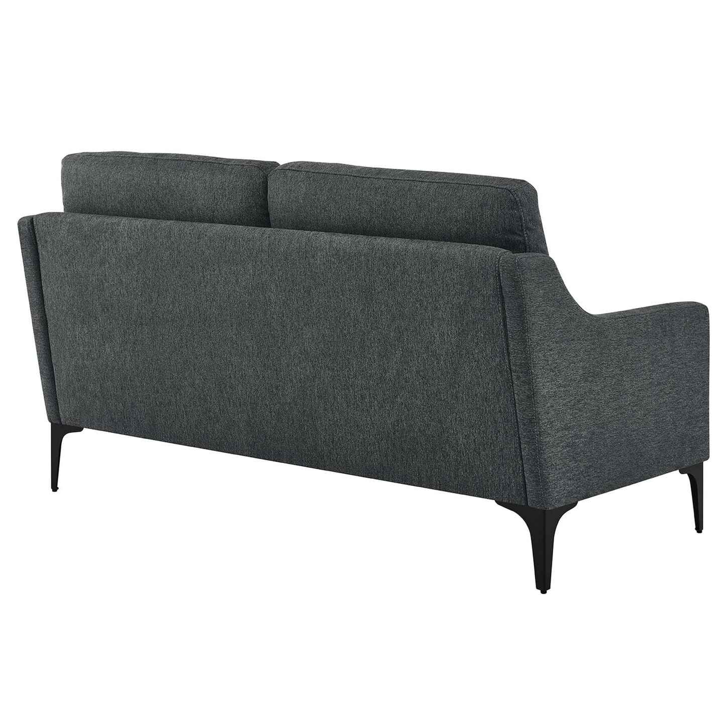 Modway Outlet Corland Upholstered Fabric Loveseat by Modway  Living Room Furniture Charcoal - EEI-6021-CHA