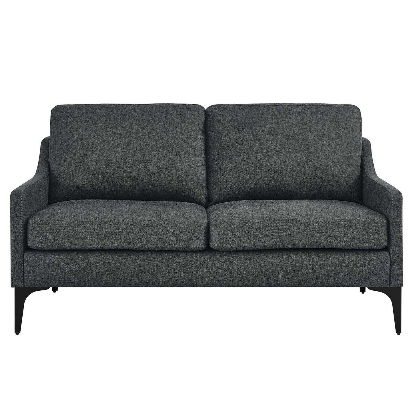 Modway Outlet Corland Upholstered Fabric Loveseat by Modway  Living Room Furniture Charcoal - EEI-6021-CHA