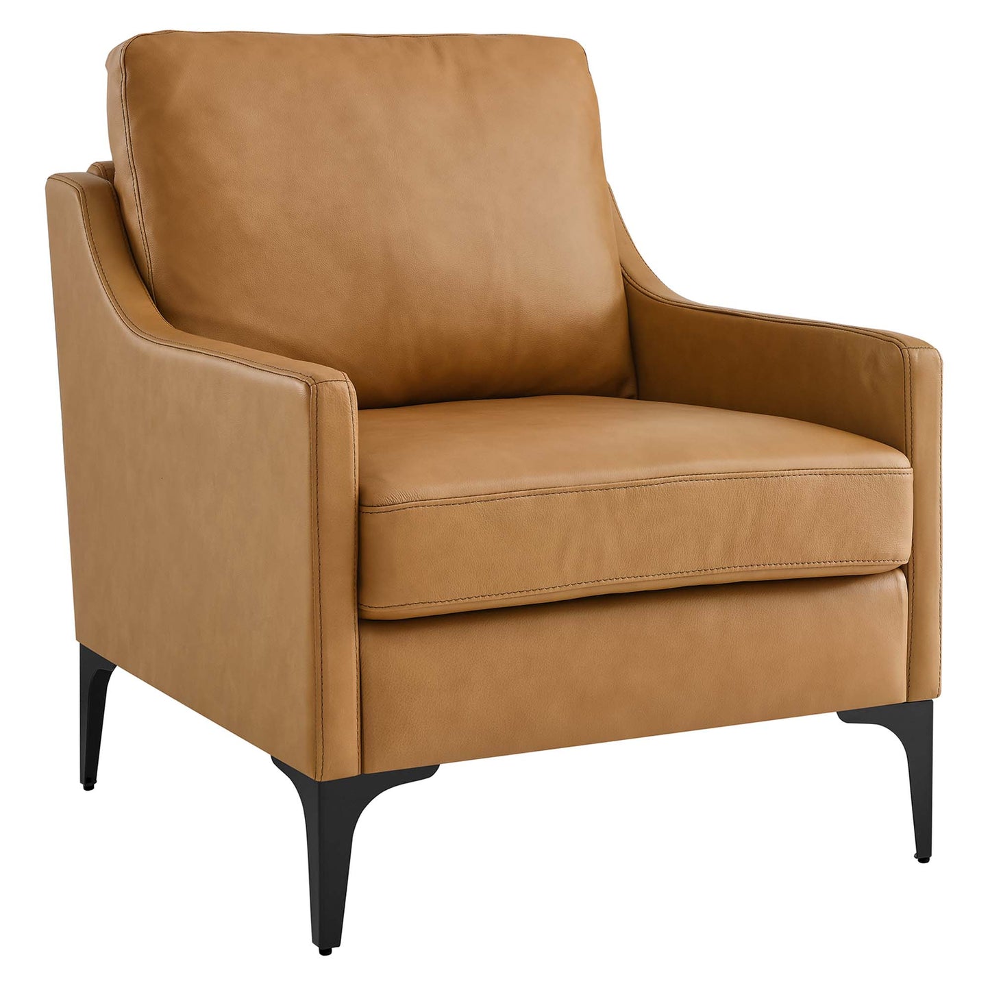 Modway - Corland Leather Armchair by Modway  Living Room Sofas and Armchairs Brown - EEI-6022-TAN