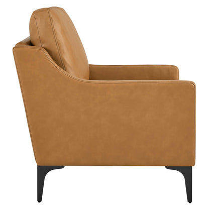 Modway - Corland Leather Armchair by Modway  Living Room Sofas and Armchairs Brown - EEI-6022-TAN