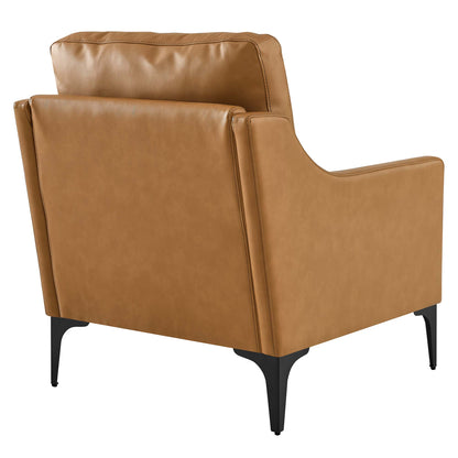 Modway - Corland Leather Armchair by Modway  Living Room Sofas and Armchairs Brown - EEI-6022-TAN