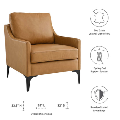 Modway - Corland Leather Armchair by Modway  Living Room Sofas and Armchairs Brown - EEI-6022-TAN