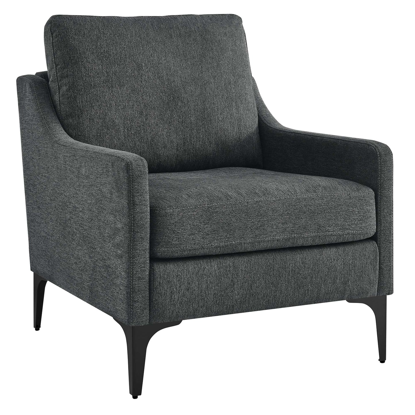 Modway - Corland Upholstered Fabric Armchair by Modway  Living Room Sofas and Armchairs Gray - EEI-6023-CHA