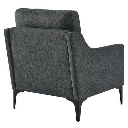 Modway - Corland Upholstered Fabric Armchair by Modway  Living Room Sofas and Armchairs Gray - EEI-6023-CHA
