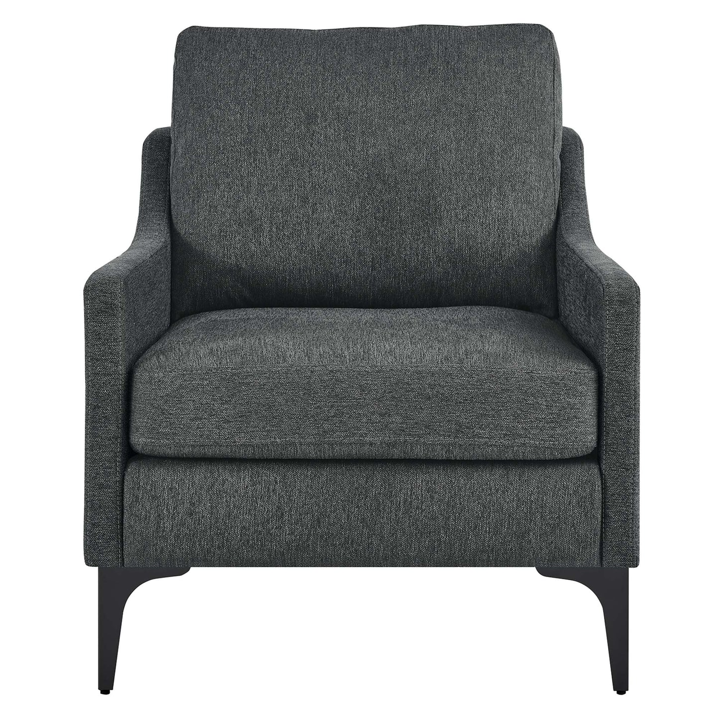 Modway - Corland Upholstered Fabric Armchair by Modway  Living Room Sofas and Armchairs Gray - EEI-6023-CHA