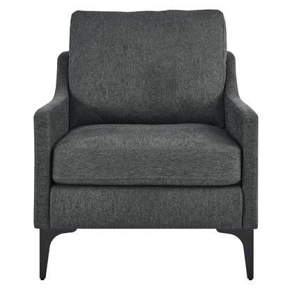Modway - Corland Upholstered Fabric Armchair by Modway  Living Room Sofas and Armchairs Gray - EEI-6023-CHA