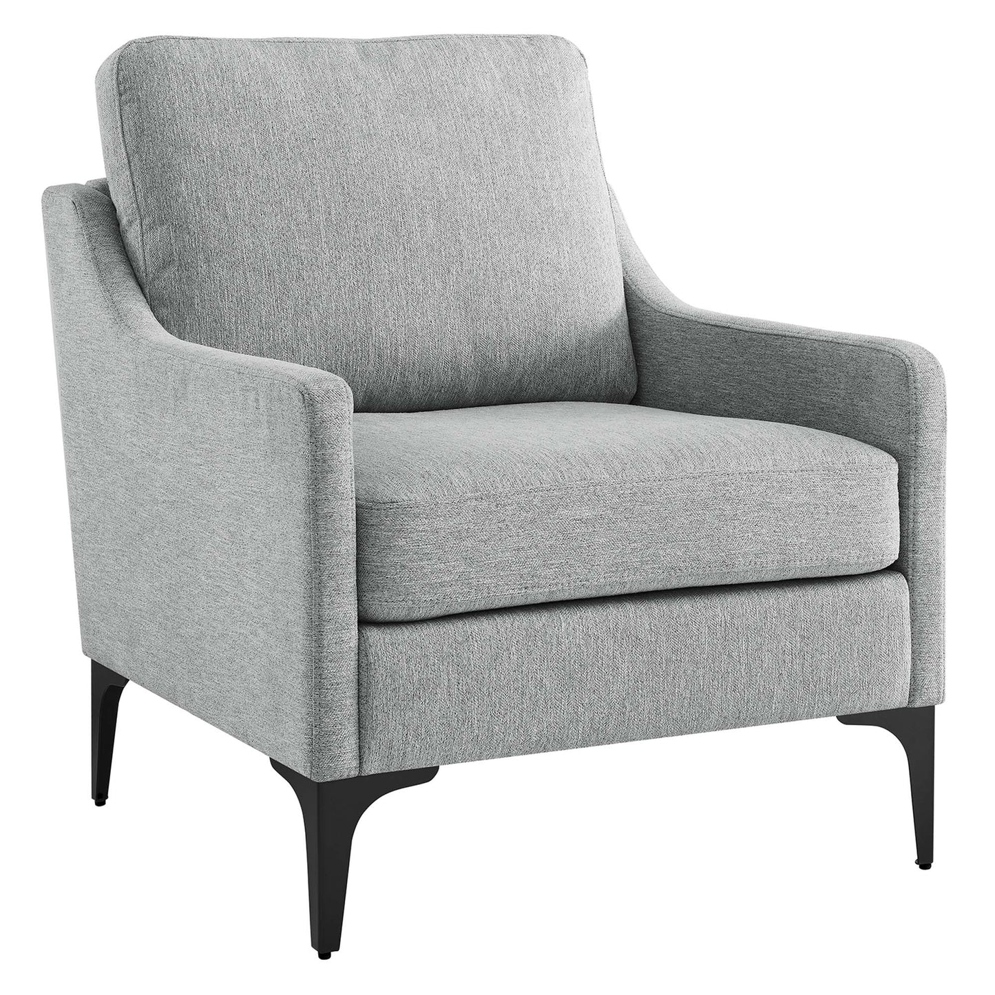 Modway Outlet Corland Upholstered Fabric Armchair by Modway  Living Room Furniture Light Gray - EEI-6023-LGR
