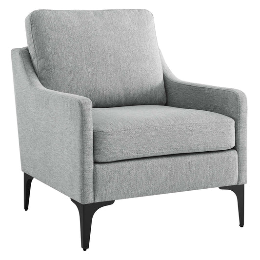 Modway Outlet Corland Upholstered Fabric Armchair by Modway  Living Room Furniture Light Gray - EEI-6023-LGR
