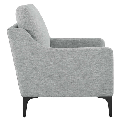 Modway Outlet Corland Upholstered Fabric Armchair by Modway  Living Room Furniture Light Gray - EEI-6023-LGR