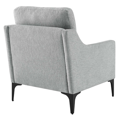 Modway Outlet Corland Upholstered Fabric Armchair by Modway  Living Room Furniture Light Gray - EEI-6023-LGR