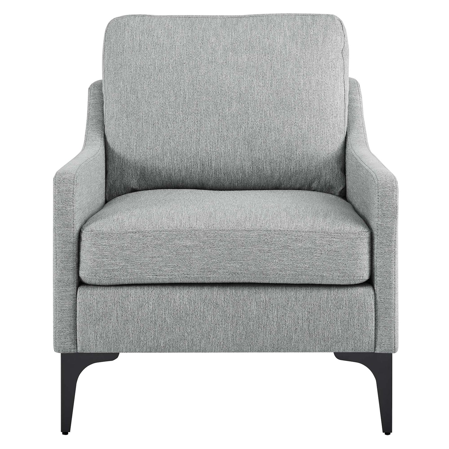 Modway Outlet Corland Upholstered Fabric Armchair by Modway  Living Room Furniture Light Gray - EEI-6023-LGR