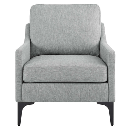 Modway Outlet Corland Upholstered Fabric Armchair by Modway  Living Room Furniture Light Gray - EEI-6023-LGR