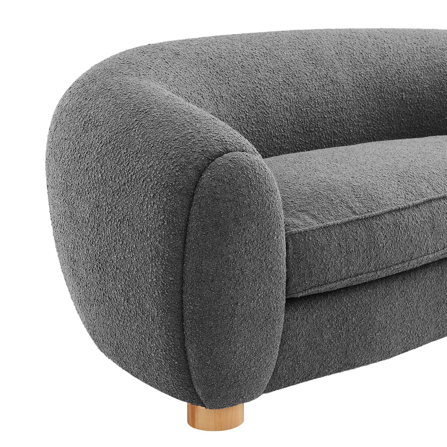 Modway Outlet Abundant Boucle Upholstered Fabric Sofa by Modway  Living Room Furniture Charcoal - EEI-6024-GRY