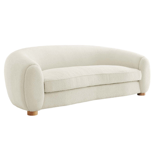 Modway Outlet Abundant Boucle Upholstered Fabric Sofa by Modway  Living Room Furniture Ivory - EEI-6024-IVO
