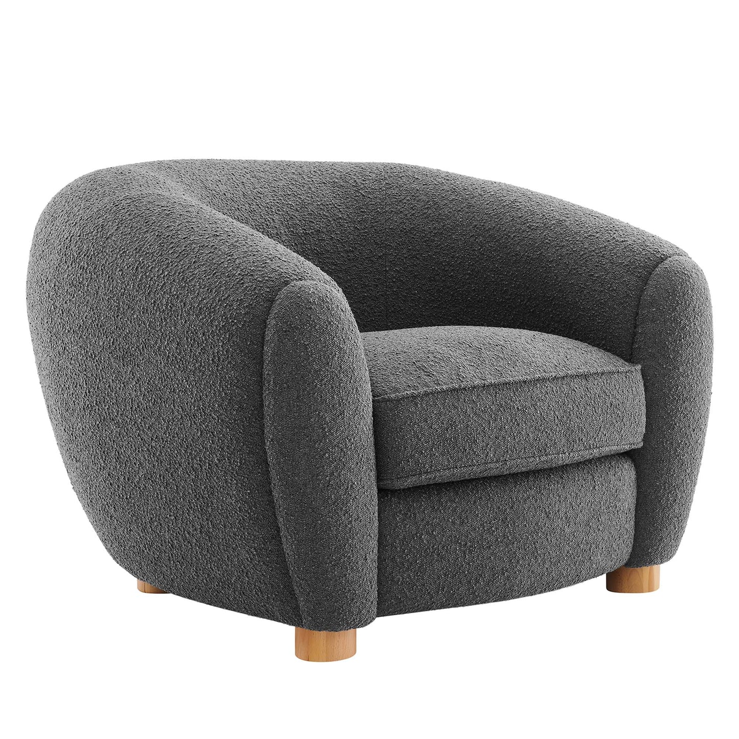 Modway Outlet Abundant Boucle Upholstered Fabric Armchair by Modway  Living Room Furniture Charcoal - EEI-6025-GRY