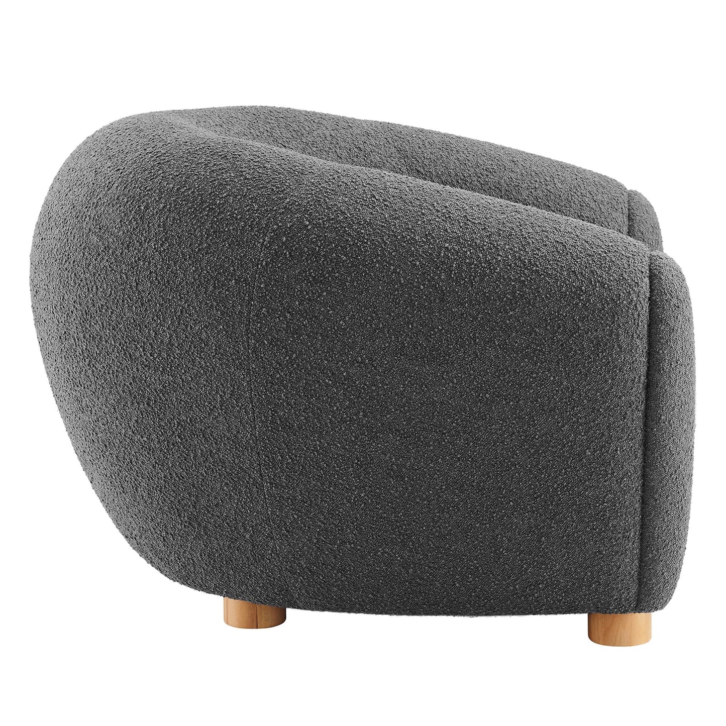 Modway Outlet Abundant Boucle Upholstered Fabric Armchair by Modway  Living Room Furniture Charcoal - EEI-6025-GRY