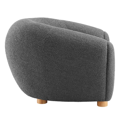 Modway Outlet Abundant Boucle Upholstered Fabric Armchair by Modway  Living Room Furniture Charcoal - EEI-6025-GRY