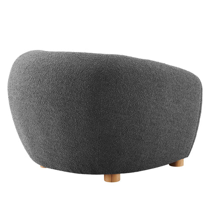Modway Outlet Abundant Boucle Upholstered Fabric Armchair by Modway  Living Room Furniture Charcoal - EEI-6025-GRY