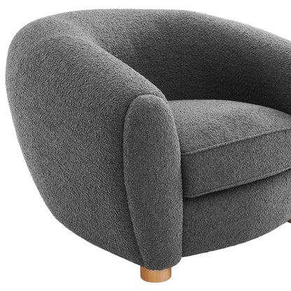 Modway Outlet Abundant Boucle Upholstered Fabric Armchair by Modway  Living Room Furniture Charcoal - EEI-6025-GRY