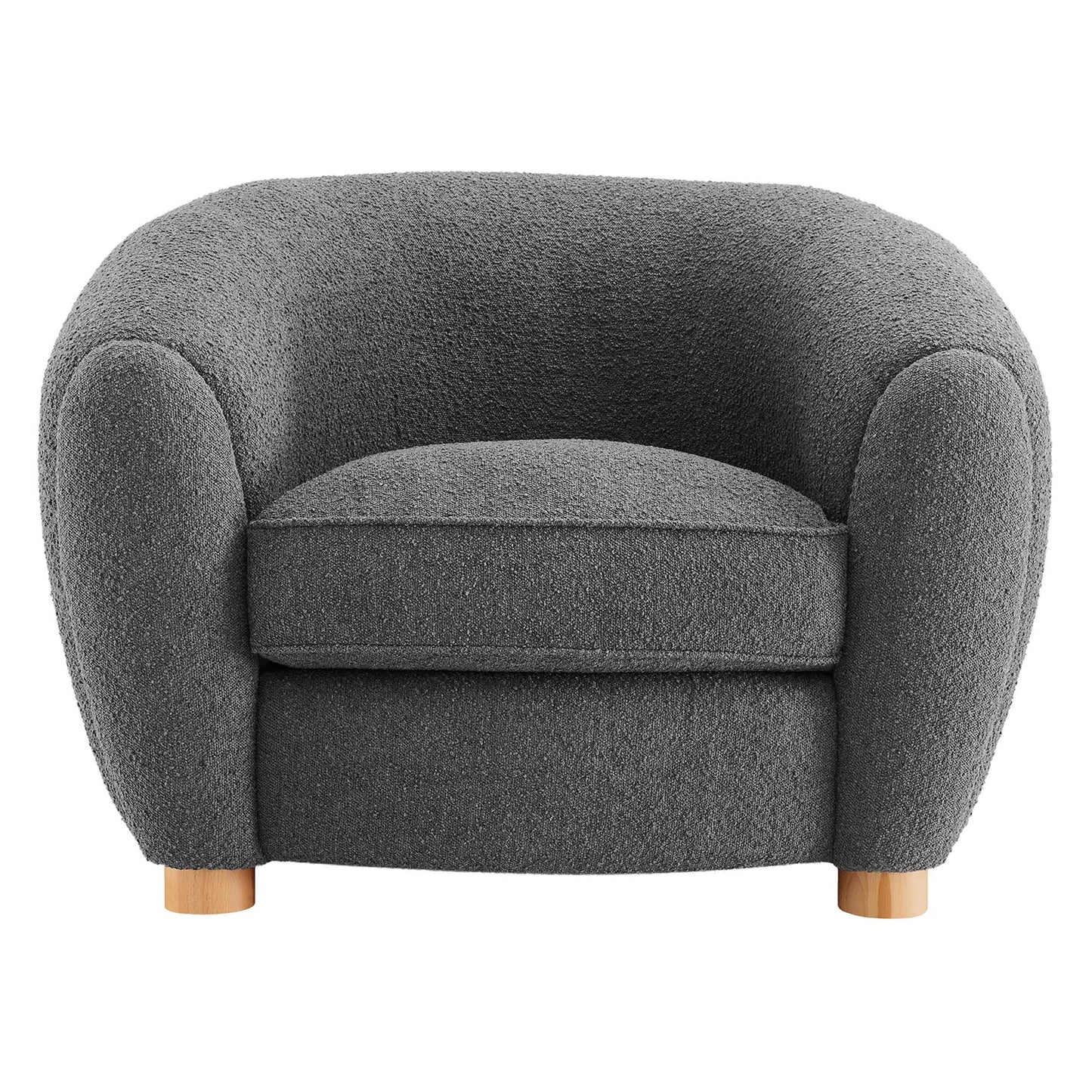 Modway Outlet Abundant Boucle Upholstered Fabric Armchair by Modway  Living Room Furniture Charcoal - EEI-6025-GRY