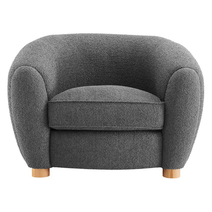 Modway Outlet Abundant Boucle Upholstered Fabric Armchair by Modway  Living Room Furniture Charcoal - EEI-6025-GRY