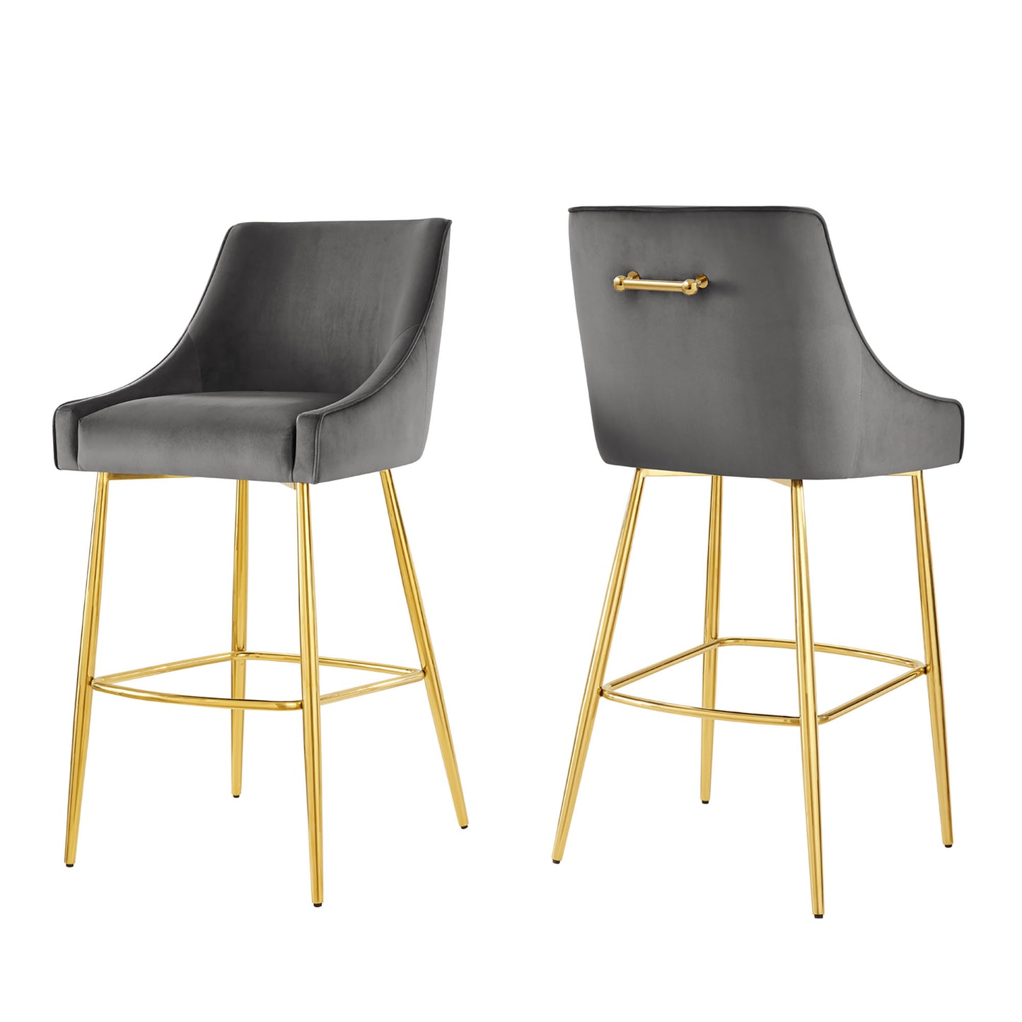Modway Outlet Discern Bar Stools Set of 2 by Modway  Bar and Dining Furniture Gray - EEI-6037-GRY