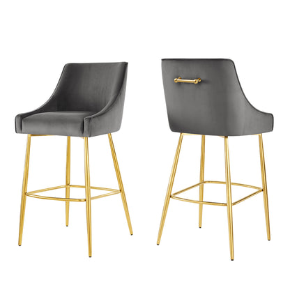 Modway Outlet Discern Bar Stools Set of 2 by Modway  Bar and Dining Furniture Gray - EEI-6037-GRY