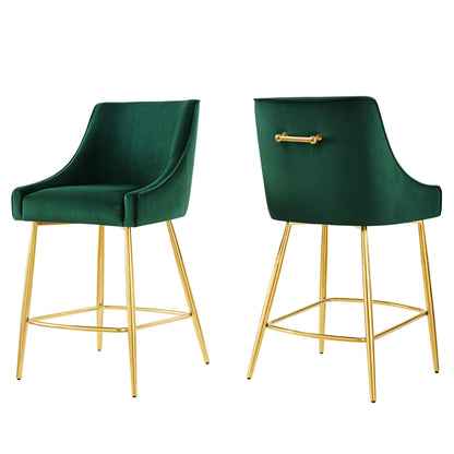 Modway Outlet Discern Counter Stools Set of 2 by Modway  Bar and Dining Furniture Green - EEI-6038-GRN