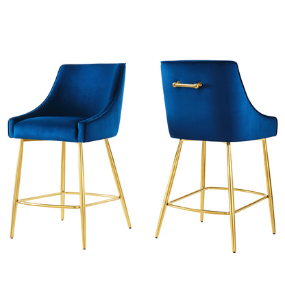 Modway Outlet Discern Counter Stools Set of 2 by Modway  Bar and Dining Furniture Navy - EEI-6038-NAV