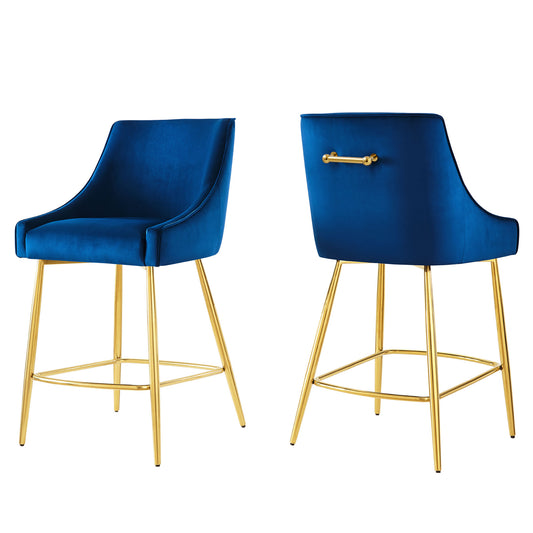 Modway Outlet Discern Counter Stools Set of 2 by Modway  Bar and Dining Furniture Navy - EEI-6038-NAV