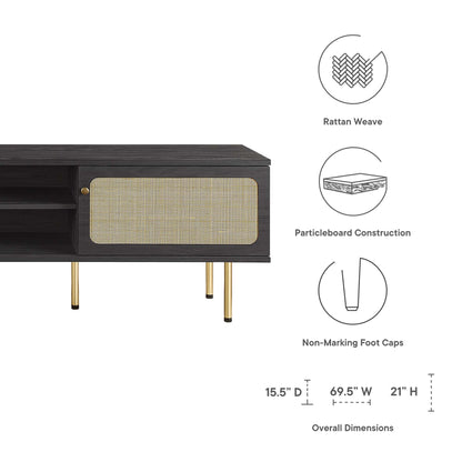 Modway Outlet Cambria 70" TV Stand by Modway  Living Room Furniture Black - EEI-6046-BLK