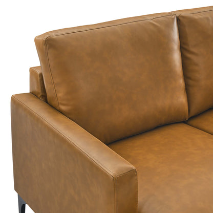 Modway Outlet Evermore Vegan Leather Loveseat by Modway  Living Room Furniture Tan - EEI-6048-TAN
