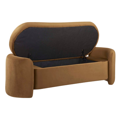 Modway - Nebula Upholstered Performance Velvet Bench by Modway  Living Room Benches and Stools Brown - EEI-6054-COG