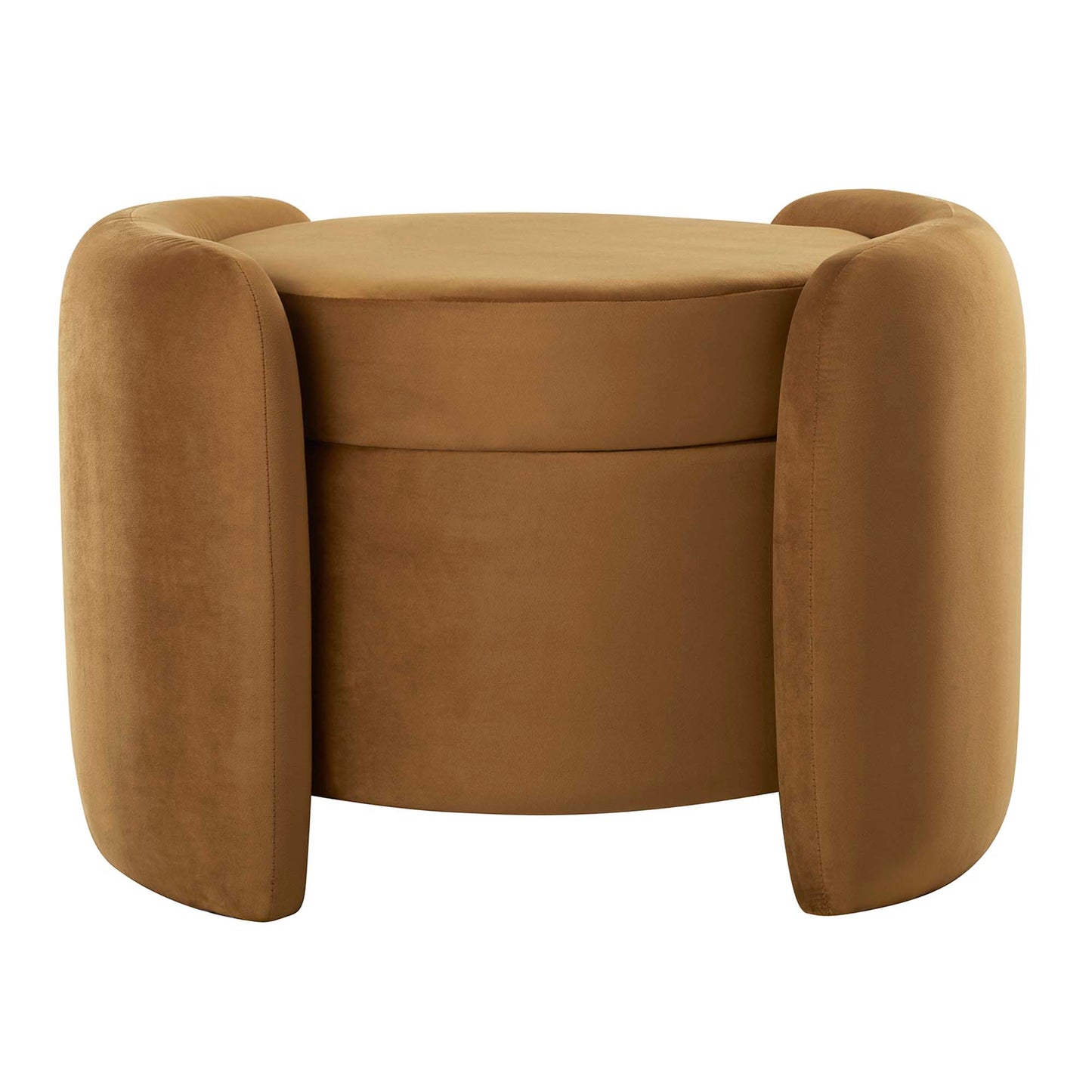 Modway - Nebula Upholstered Performance Velvet Ottoman by Modway  Living Room Sofas and Armchairs Brown - EEI-6055-COG