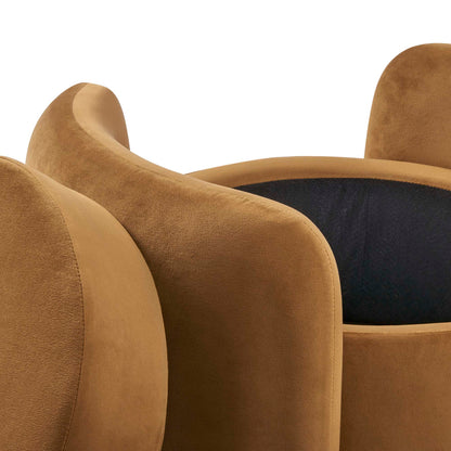 Modway - Nebula Upholstered Performance Velvet Ottoman by Modway  Living Room Sofas and Armchairs Brown - EEI-6055-COG