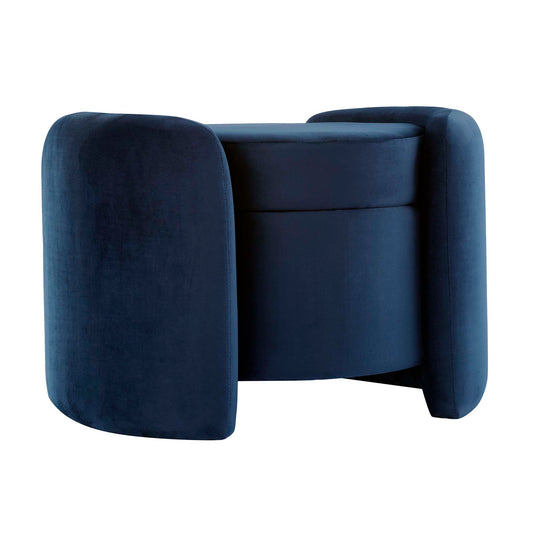 Modway Outlet Nebula Upholstered Performance Velvet Ottoman by Modway  Living Room Furniture Midnight Blue - EEI-6055-MID
