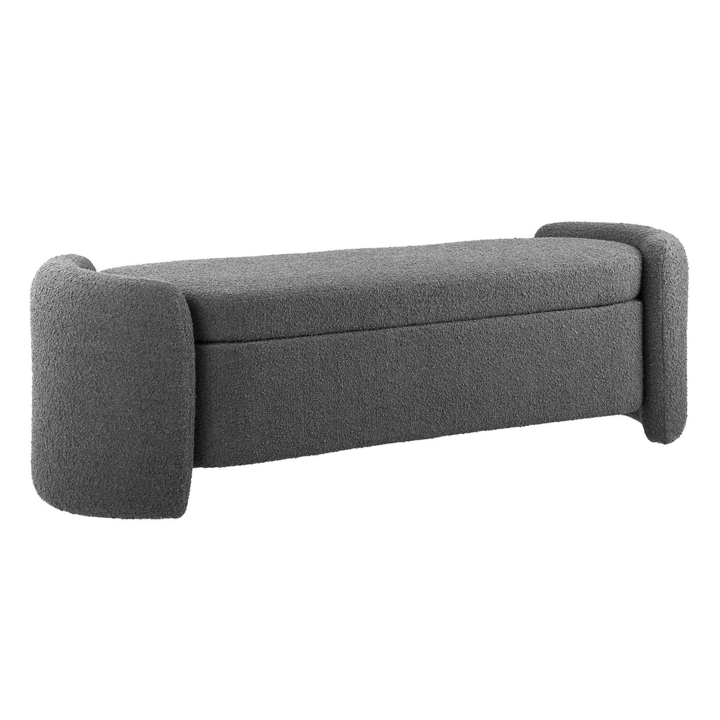 Modway Outlet Nebula Boucle Upholstered Bench by Modway  Living Room Furniture Charcoal - EEI-6056-CHA