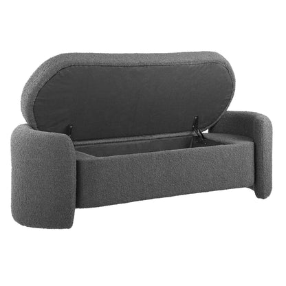 Modway Outlet Nebula Boucle Upholstered Bench by Modway  Living Room Furniture Charcoal - EEI-6056-CHA