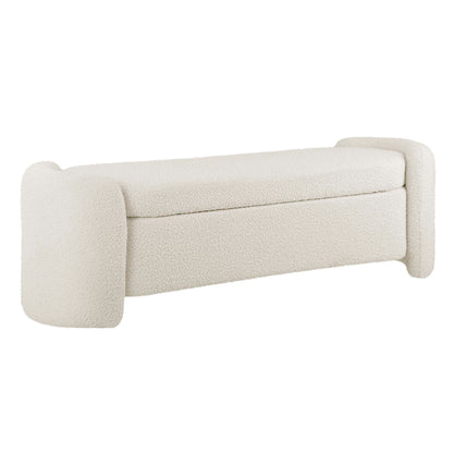 Modway - Nebula Boucle Upholstered Bench by Modway  Living Room Benches and Stools White - EEI-6056-IVO