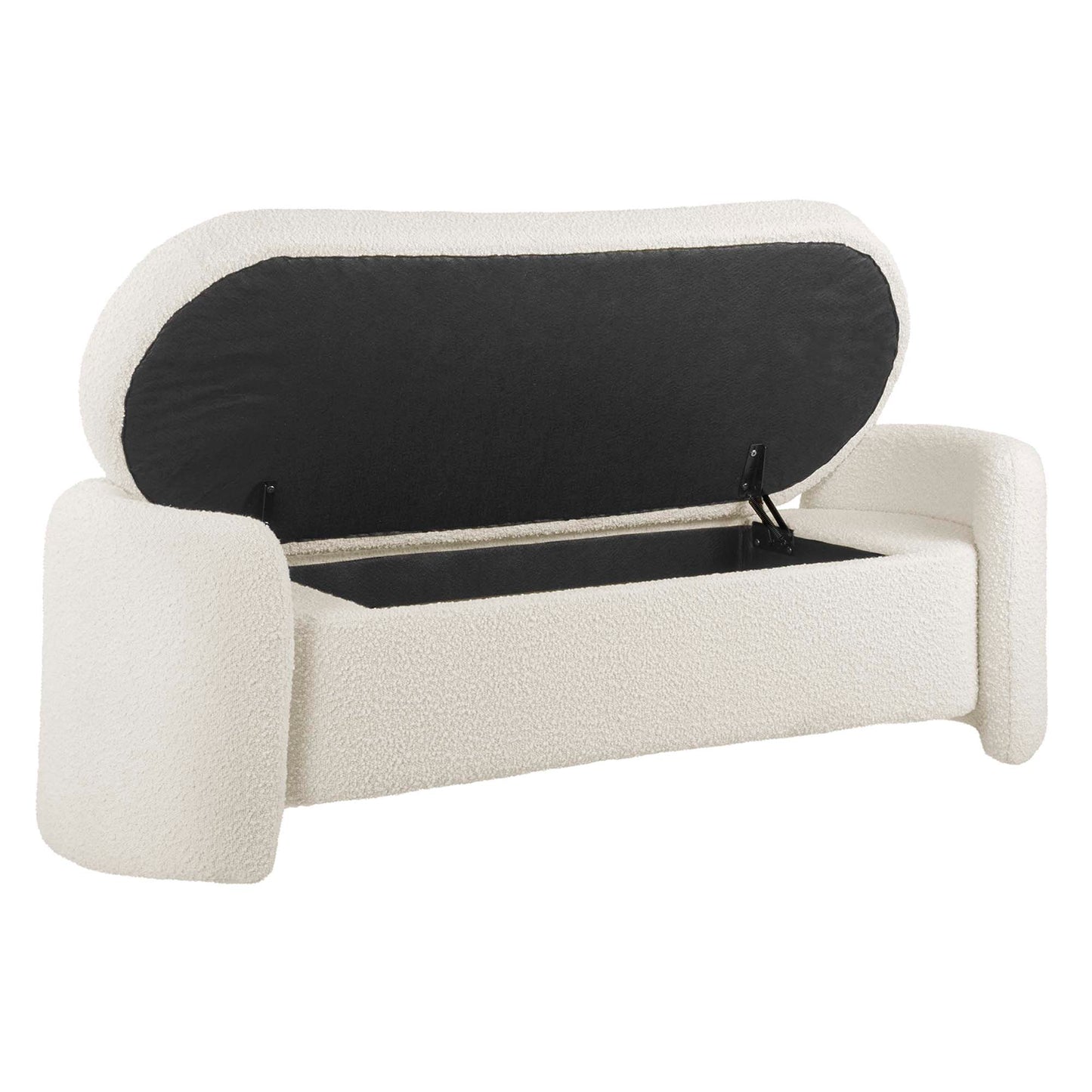Modway - Nebula Boucle Upholstered Bench by Modway  Living Room Benches and Stools White - EEI-6056-IVO