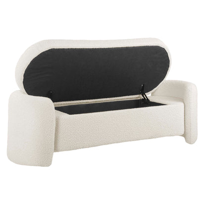 Modway - Nebula Boucle Upholstered Bench by Modway  Living Room Benches and Stools White - EEI-6056-IVO