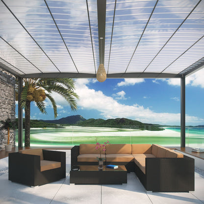 Modway - Corona 7 Piece Outdoor Patio Sectional Set by Modway  Outdoor Furniture Sofa Sectionals Brown - EEI-606-EXP-MOC-SET