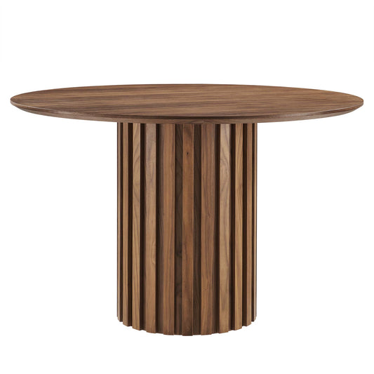 Modway Outlet Senja 47" Round Dining Table by Modway  Bar and Dining Furniture Walnut - EEI-6064-WAL-SET
